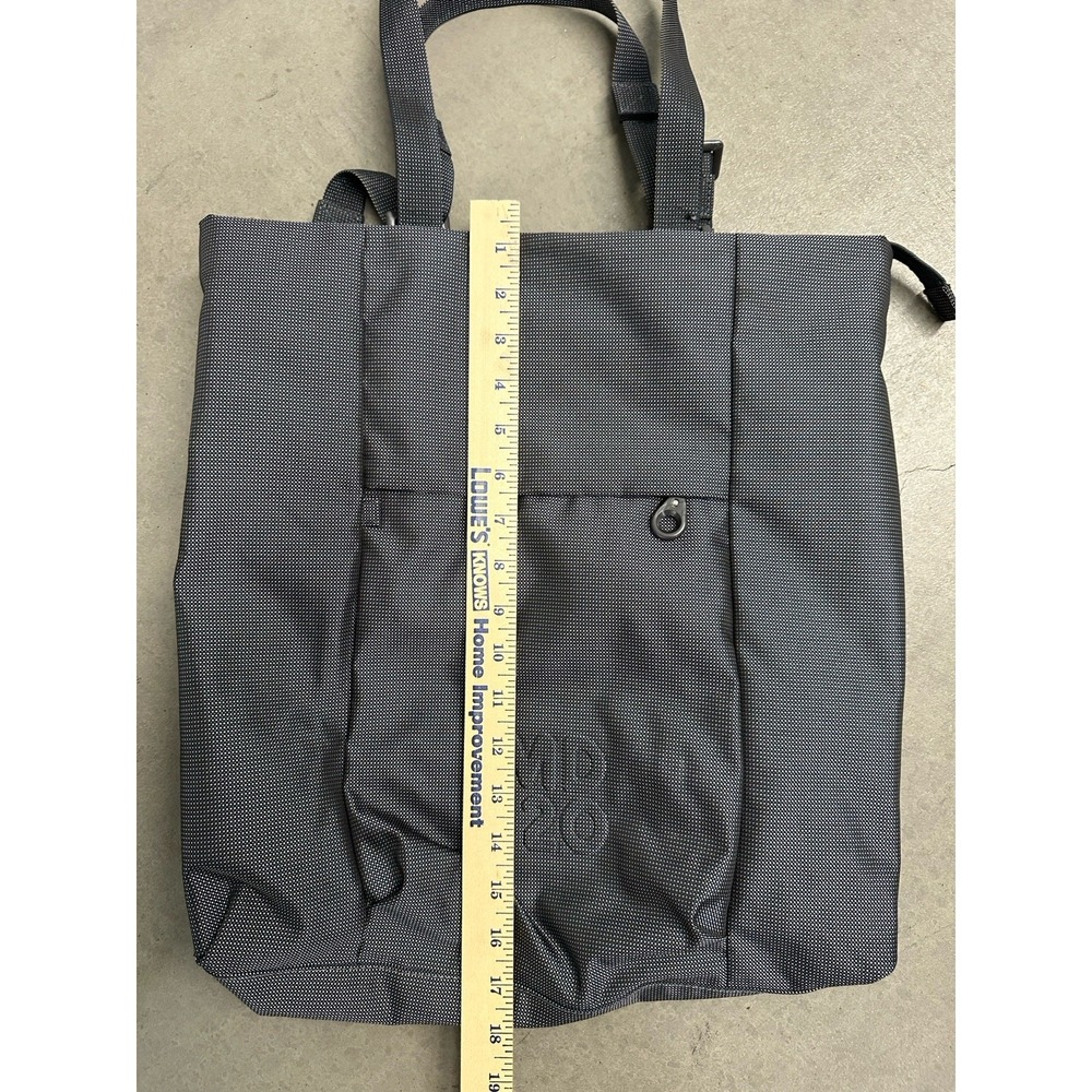 Mandarina Duck Backpack Tote Bag Gray Convertible Nylon Laptop Travel Work Bag - Picture 3 of 9